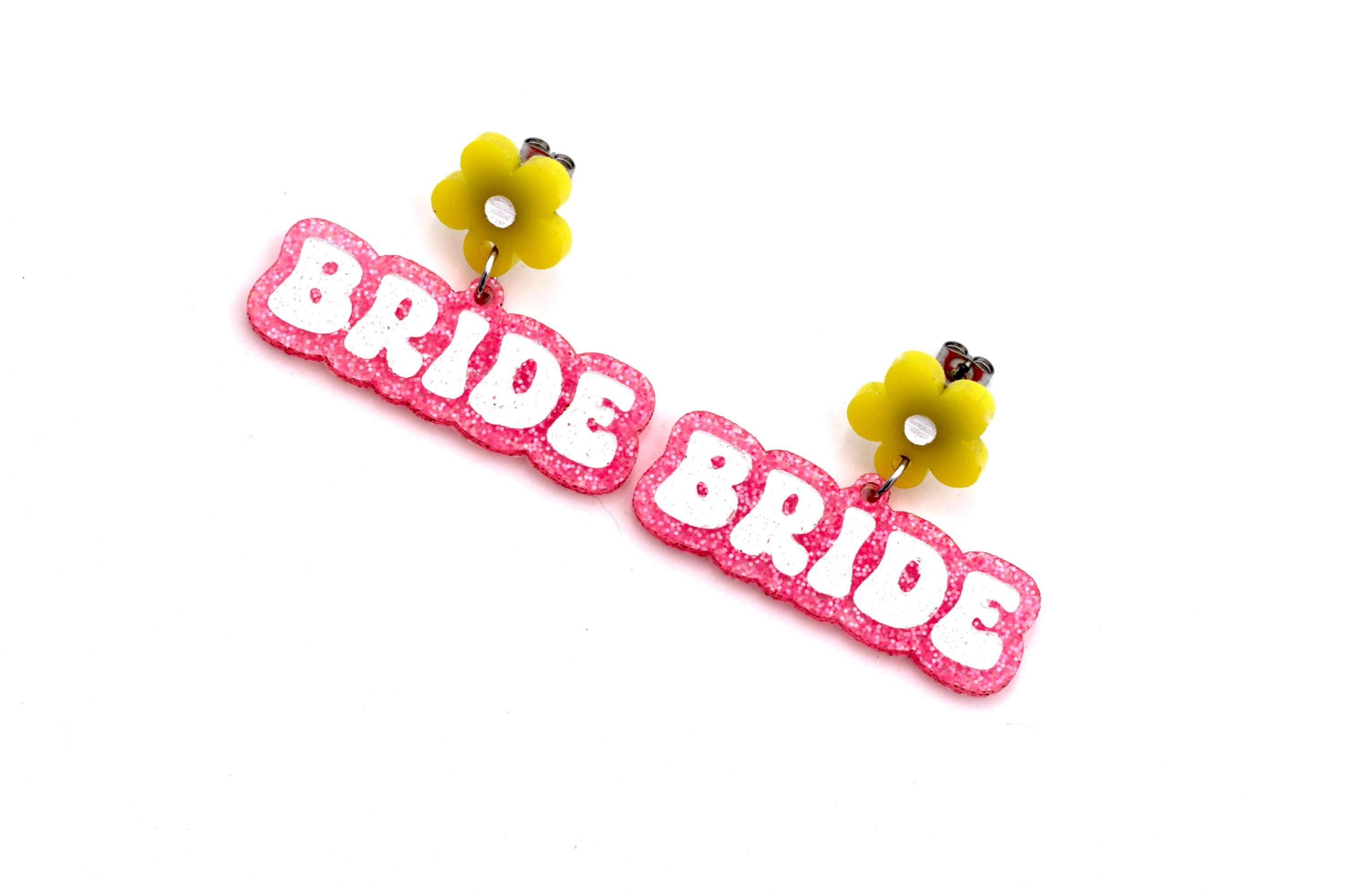 Neon Wedding Earrings