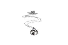 Load image into Gallery viewer, Silver Volleyball Necklace
