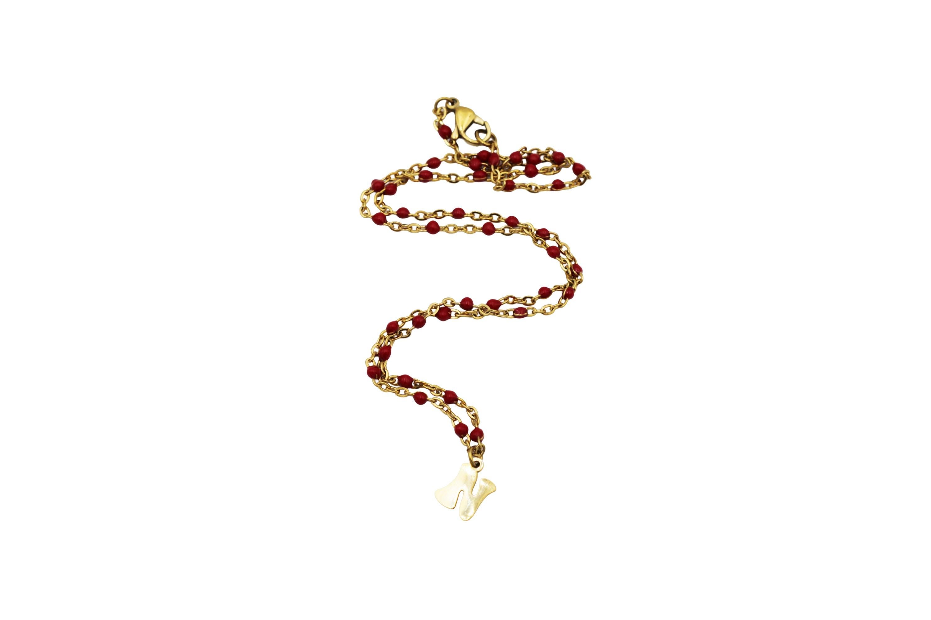 Retro N Charm Necklace
