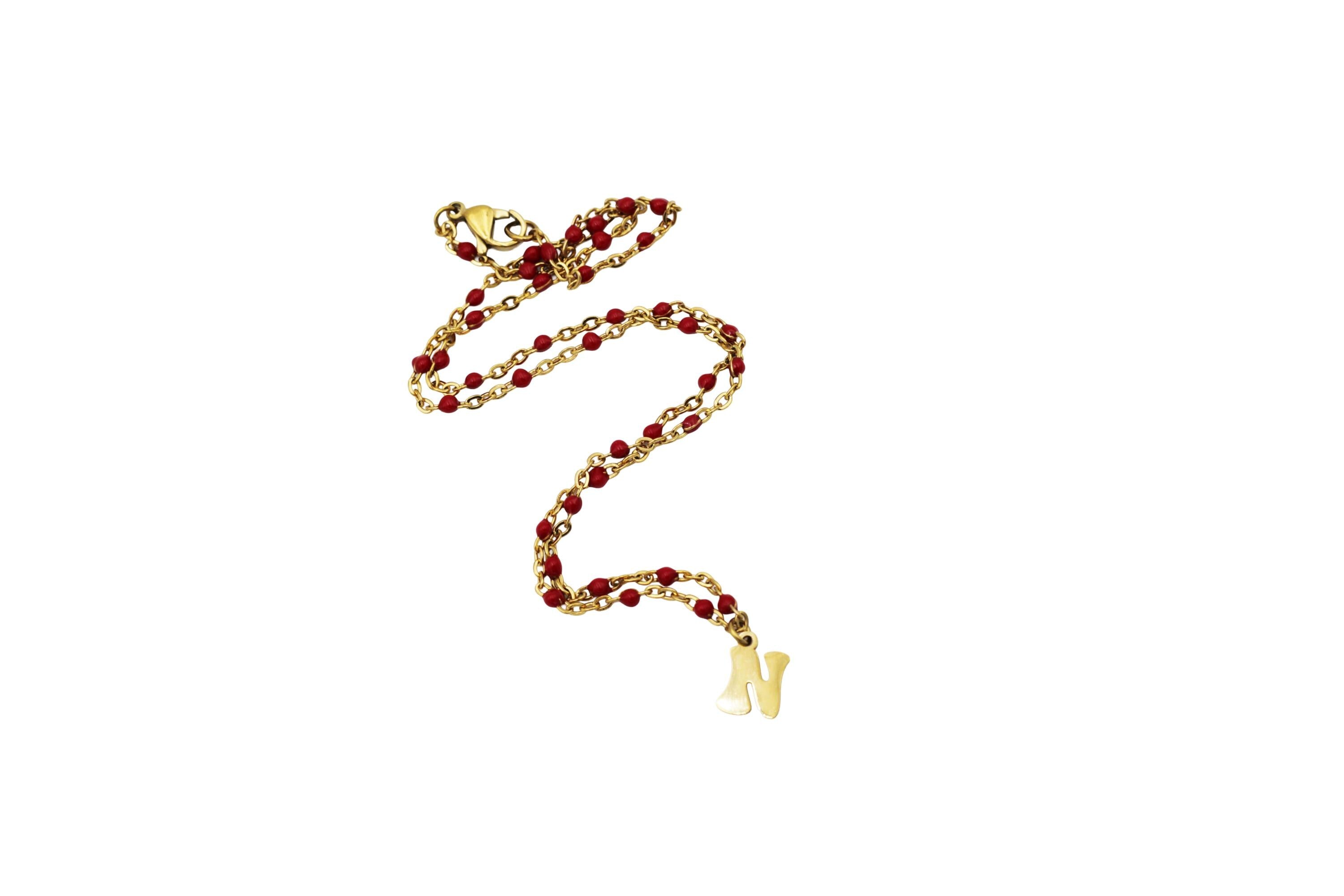 Retro N Charm Necklace