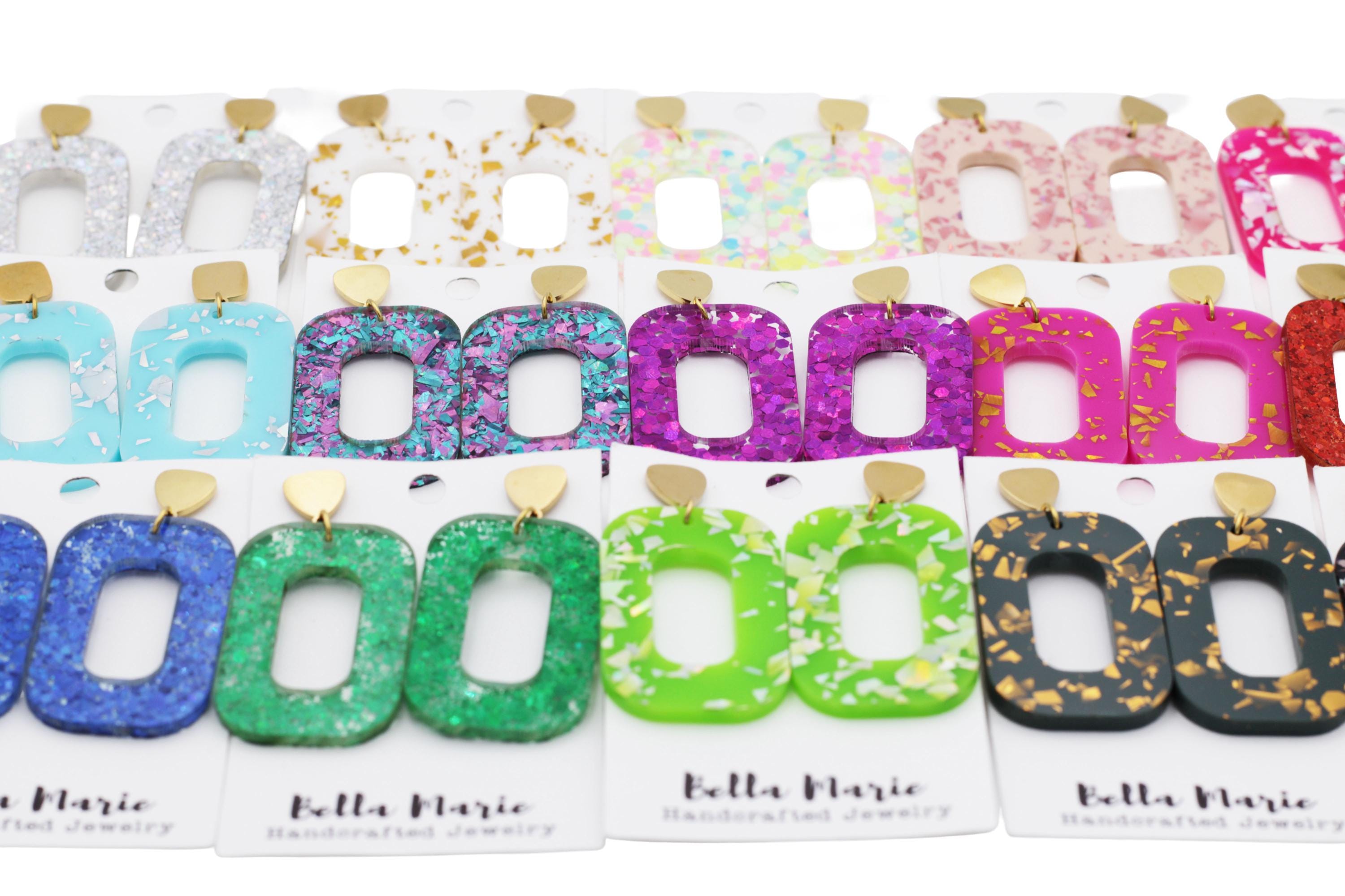 Acrylic Rectangle Earrings