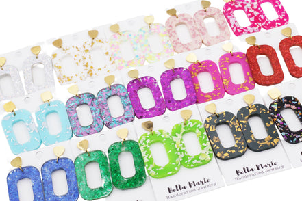 Acrylic Rectangle Earrings