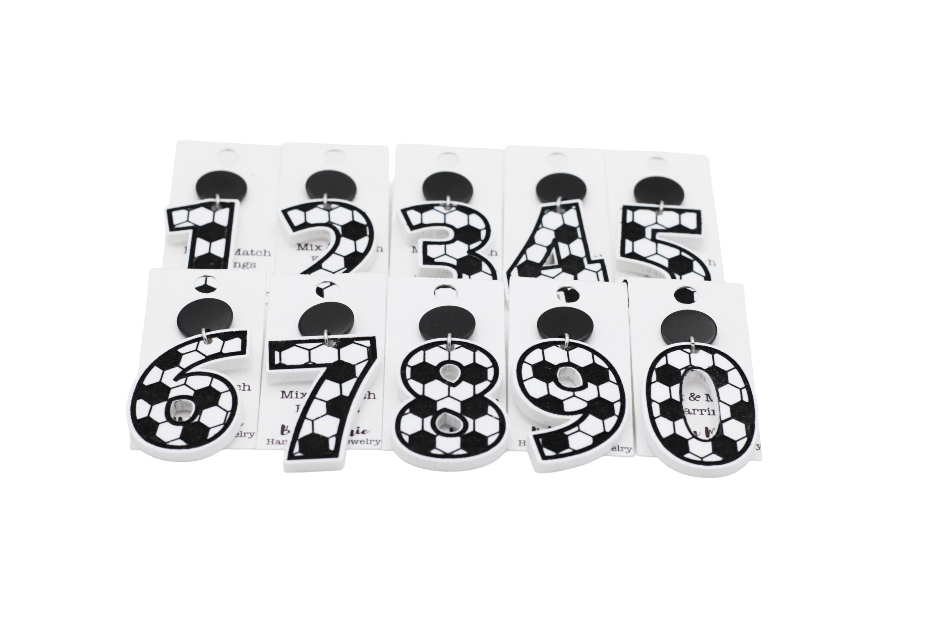 Soccer Number Earrings