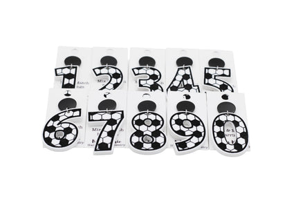 Soccer Number Earrings