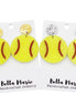 Glitter Softball Earrings