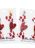Football Triple Heart Earrings