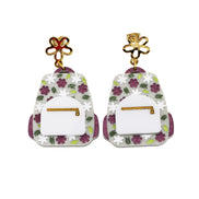 Floral Backpack Earrings