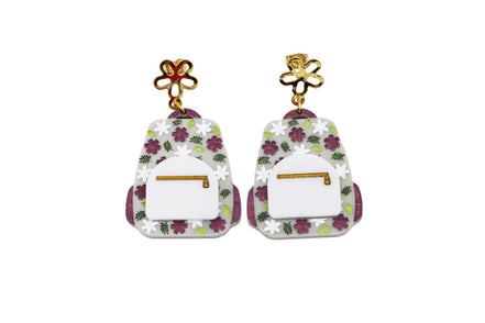 Floral Backpack Earrings