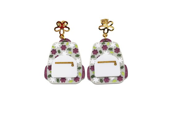 Floral Backpack Earrings