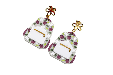 Floral Backpack Earrings
