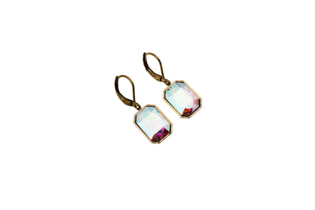 Rectangle Rhinestone Earrings