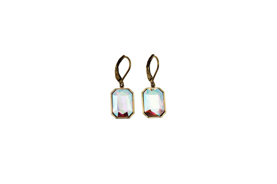 Rectangle Rhinestone Earrings