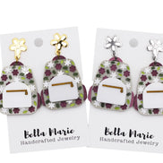 Floral Backpack Earrings