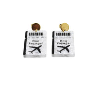 Travel Boarding Pass Earrings