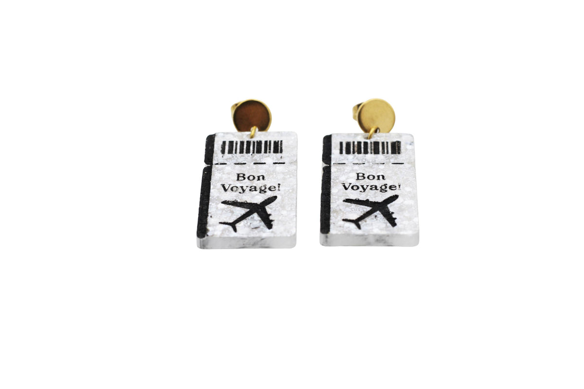Travel Boarding Pass Earrings