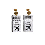 Travel Boarding Pass Earrings