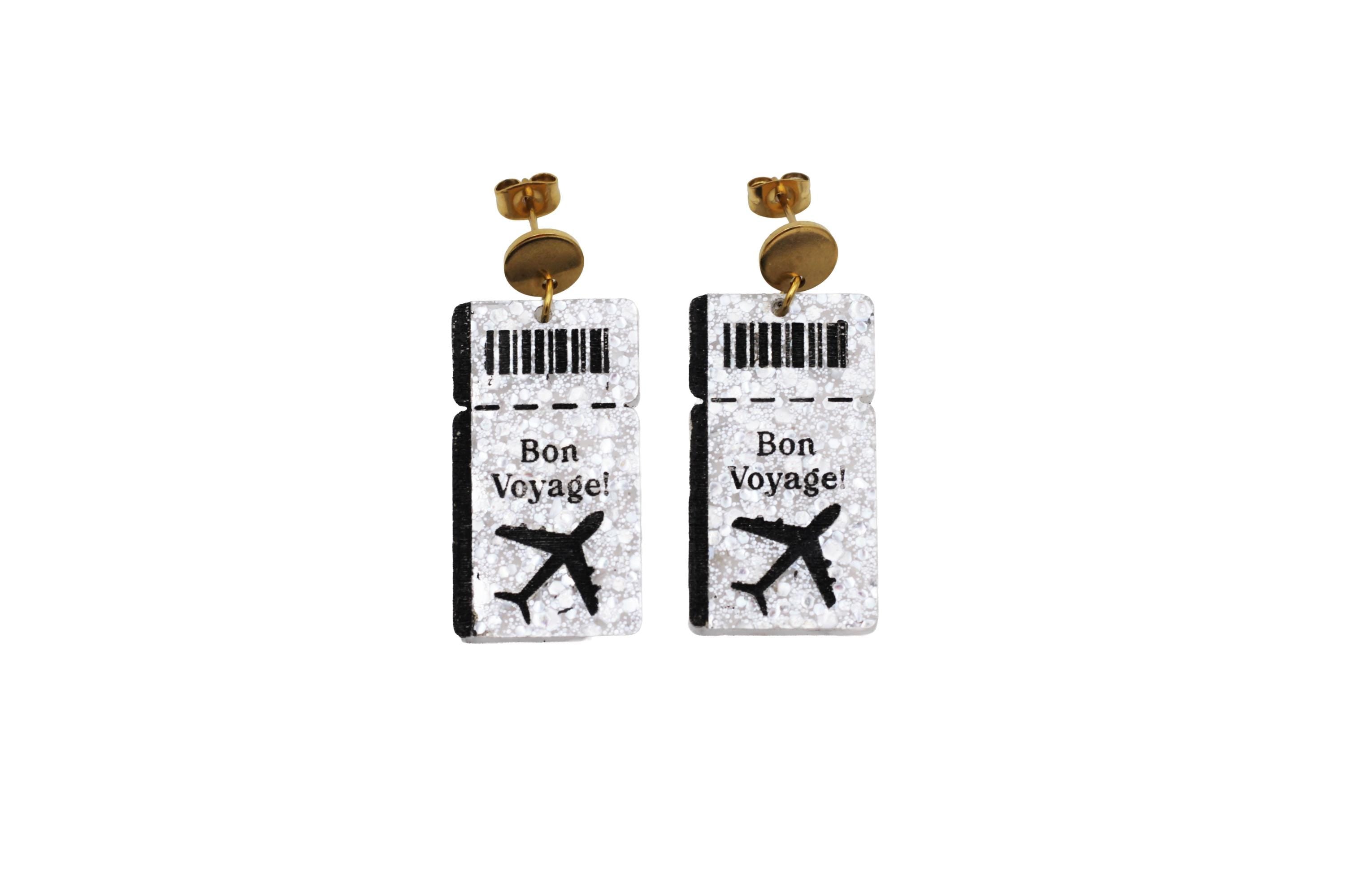 Travel Boarding Pass Earrings