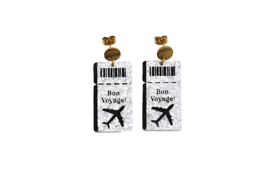 Travel Boarding Pass Earrings
