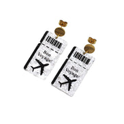 Travel Boarding Pass Earrings