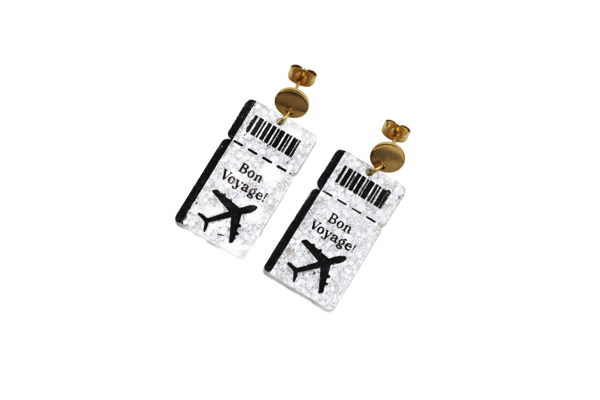 Travel Boarding Pass Earrings