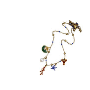 Nautical Enamel Multi Charm Necklace