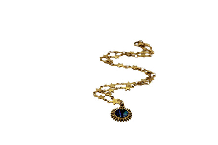 Gold Abalone Sun Necklace