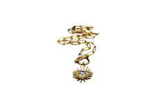 Load image into Gallery viewer, Gold Spikey Heart Rhinestone Toggle Necklace
