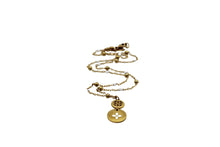 Load image into Gallery viewer, Gold Enamel Quatrefoil Necklace
