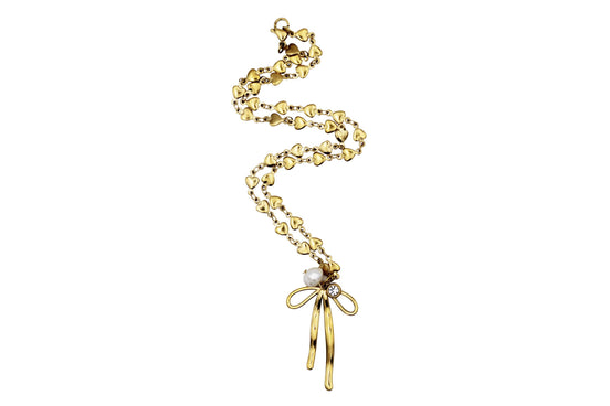 Bow Cluster Charm Necklace