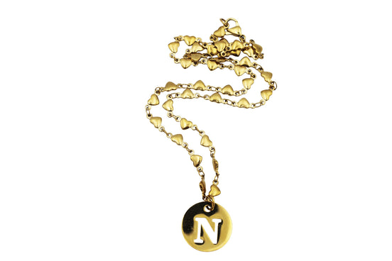 Gold N Circle Charm Necklace