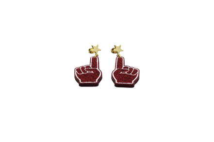 Foam Finger Earrings