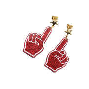 Foam Finger Earrings