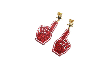 Foam Finger Earrings