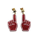 Foam Finger Earrings