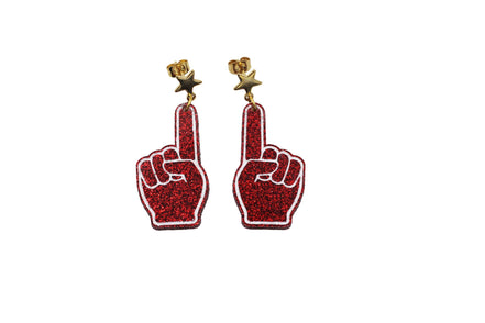 Foam Finger Earrings