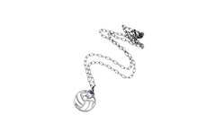 Load image into Gallery viewer, Silver Volleyball Necklace
