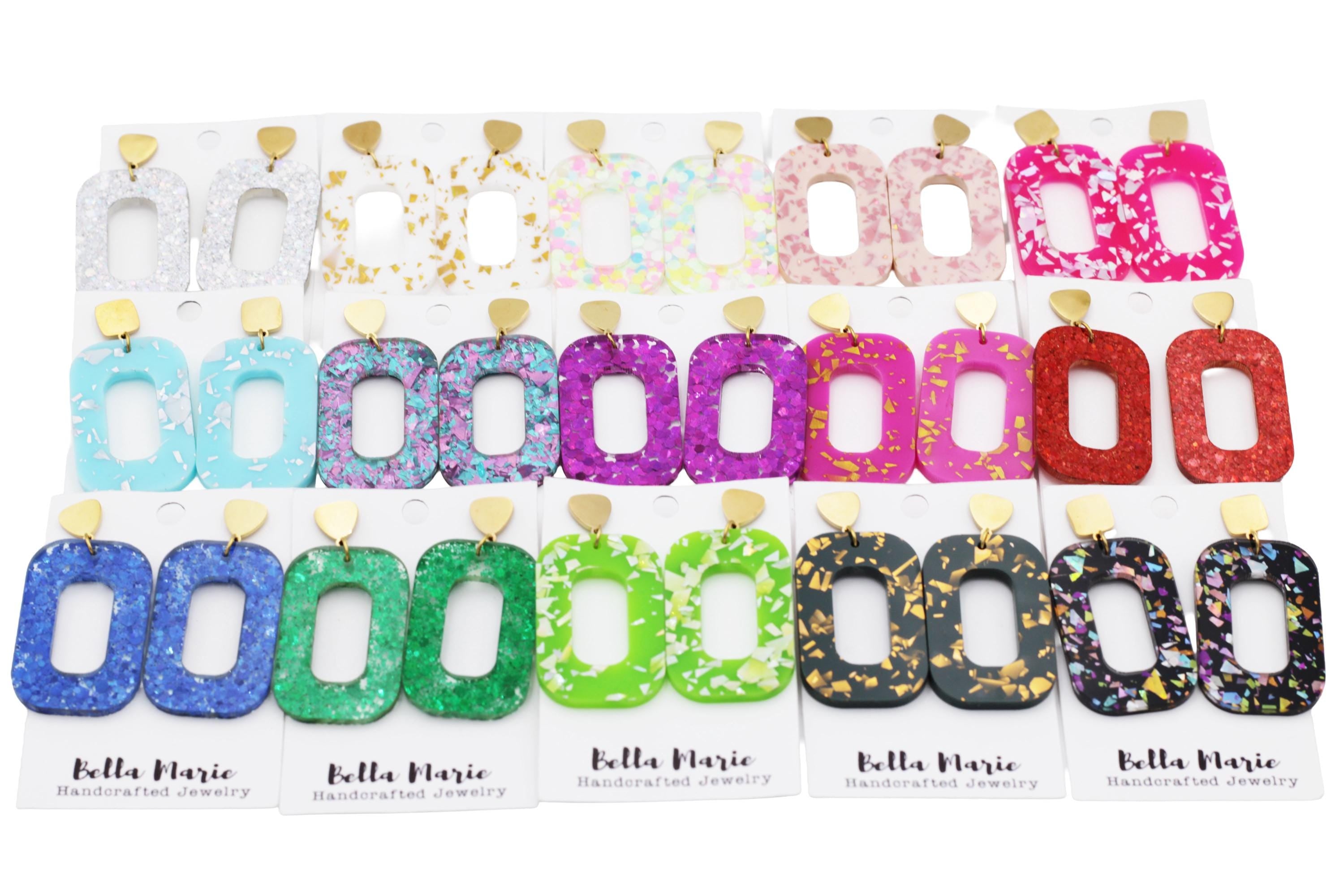 Acrylic Rectangle Earrings