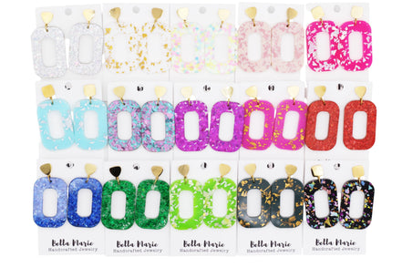 Acrylic Rectangle Earrings