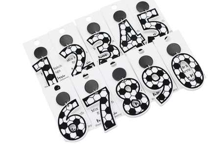 Soccer Number Earrings