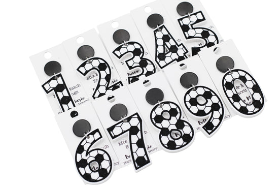 Soccer Number Earrings