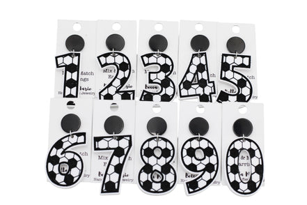 Soccer Number Earrings