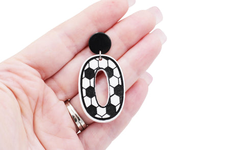 Soccer Number Earrings