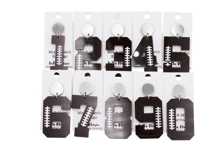 Football Number Earrings