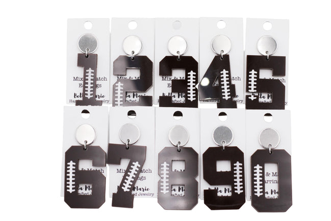 Football Number Earrings