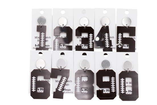 Football Number Earrings