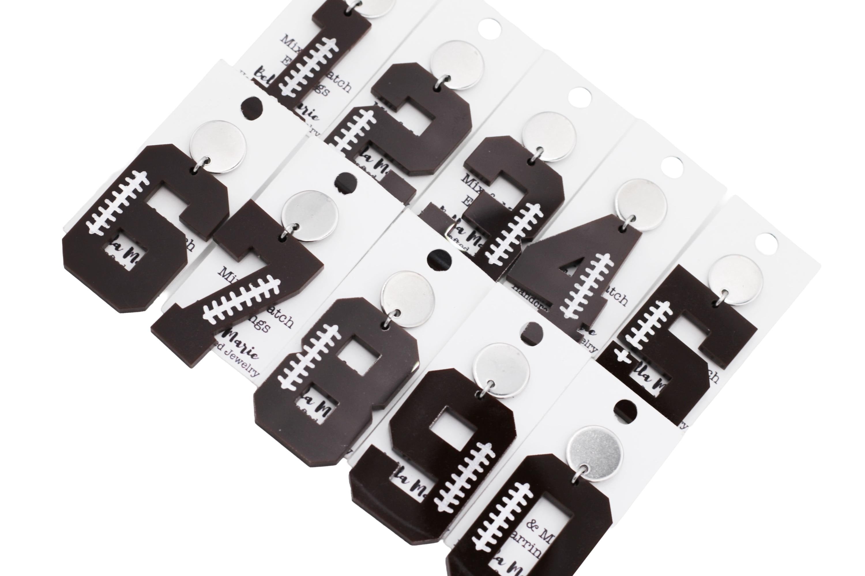 Football Number Earrings