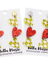 Softball Triple Heart Earrings