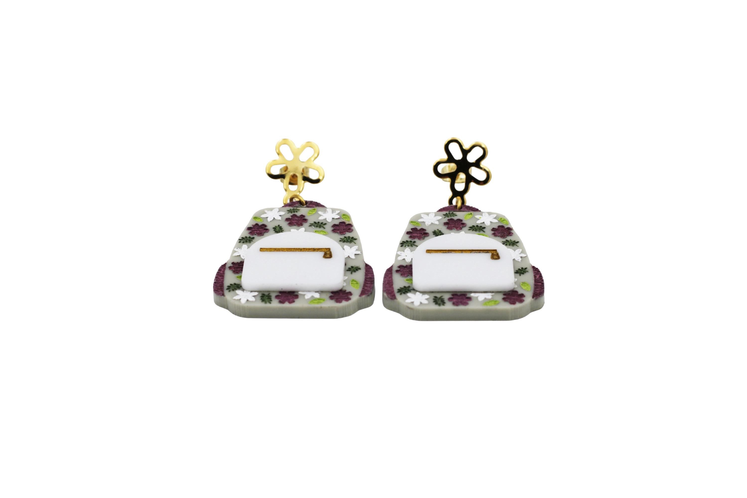 Floral Backpack Earrings