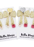 Glitter Pencil Bow Earrings