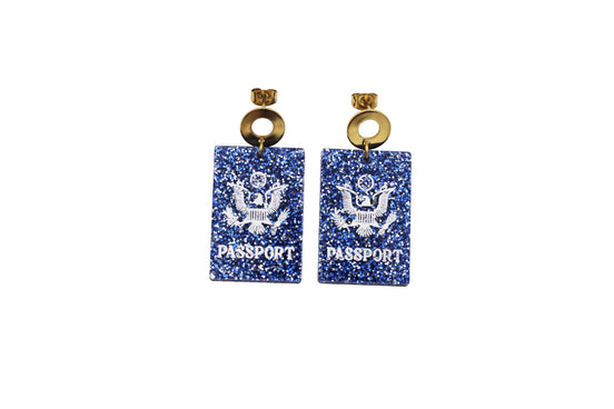 Passport Earrings